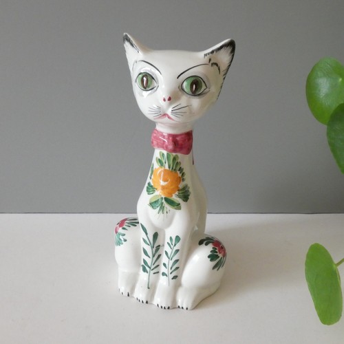 Italian pottery cat figurine - cat,