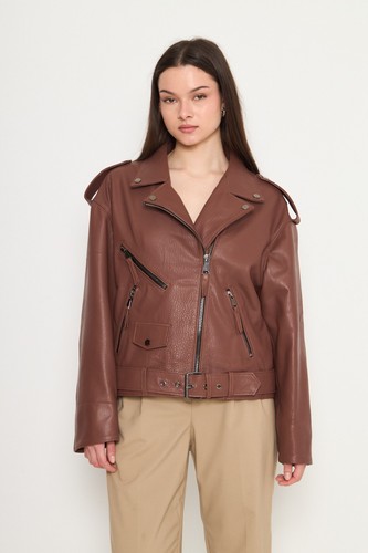 Giacca biker donna pelle