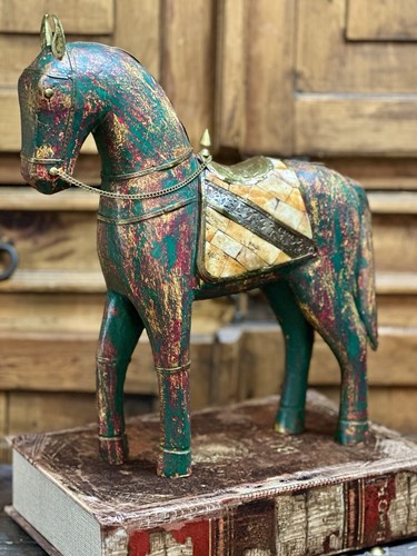 Scultura cavallo intarsiata - , lg