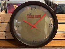 CAFFE' CAGLIARI OROLOGIO DA PARETE PUBBLICITARIO VINTAGE INSEGNA BAR