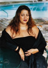 Stampa fotografica vintage Helmut Newton Zaha Hadid incisione fotografica ritratto 1993 tappetino 14x18