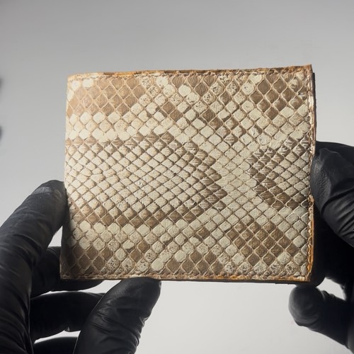 Portafoglio bifold pitone