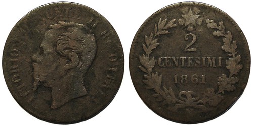 Centesimi 1861 r - 1861,