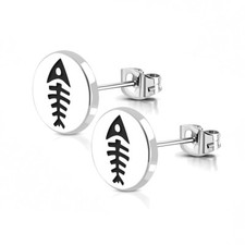 2er Set Orecchini Acciaio Inox