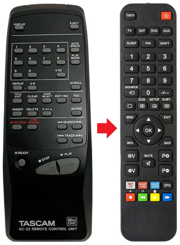 Telecomando adatto per tascam - telecomando,