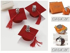 N.10 BOMBONIERA CAPPELLO TOCCO LAUREA con GUFO RIVESTITO IN ARGENTO 925% 7499/G