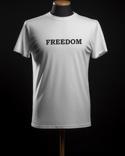 T-shirt  100% cotone FREEDOM America Charlie Kirk