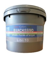 BIANCHISSIMO SMALTO MURALE OPACO ALL'ACQUA LT 10