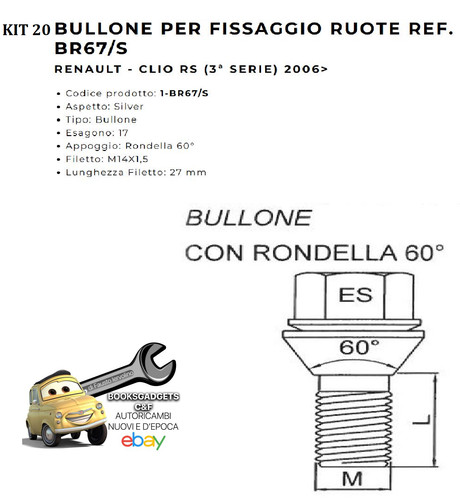 Per renault clio da - rs, s)