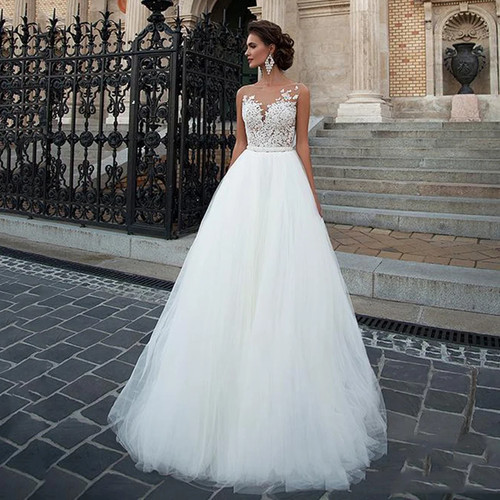 Abito sposa tulle pizzo - sposa,