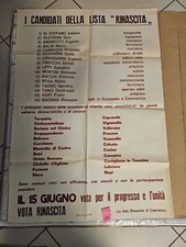 Manifesto Viterbo Lista Rinascita Capranica Proceno Nepi Vignanello 1975 Blera 