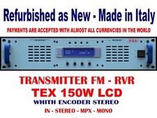 Broadcast Professional RVR 150w LCD FM Transmitter Wide Band Encoder Stereo