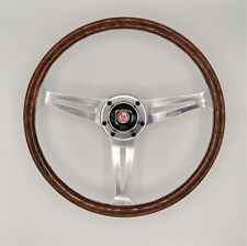 Rare LUISI 36cm Wood Steering wheel FIAT + hub + horn button volante in legno 
