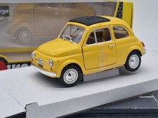 FIAT 500 F Gialla - Burago - Scala 1/24