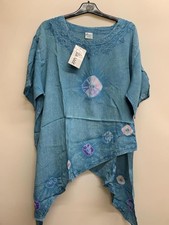 Top classico taglie forti blu