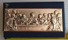 Icona sacra in lamina d'argento L'Ultima Cena di Gesù