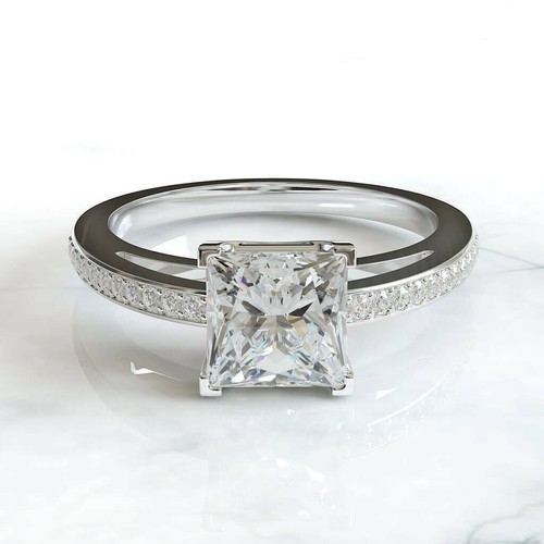 Anello solitario moissanite