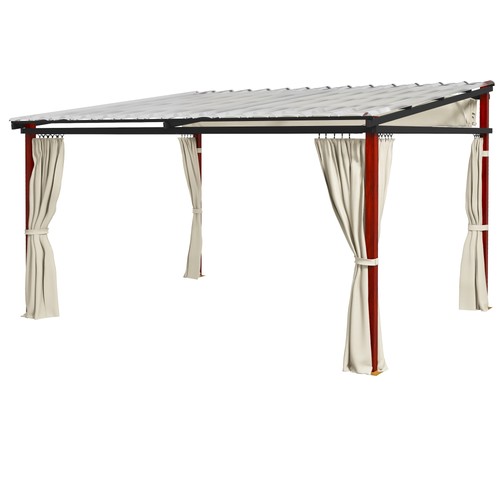 Pergola con tende laterali - con,
