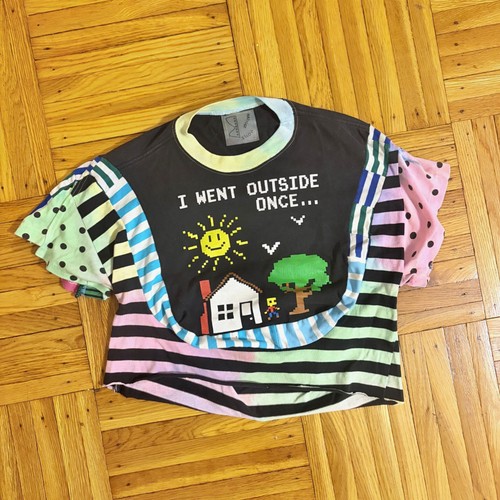 Shirt crop top fatta mano - top, a