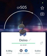 10x Deino Pokemon Gen5 GO
