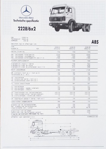 Camion mercedes benz 2228 - mercedes-benz, 2228/6x2