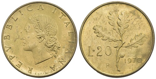 Lire quercia 1970 - r.i.20,