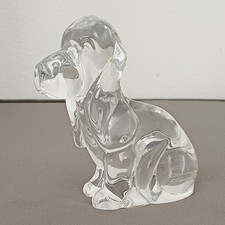 FIGURA CANE BASSOTTO CRISTALLO FIRMATO DAUM FRANCE