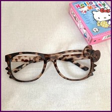 Occhiali Kawaii Sanrio Hellokitty stampa leopardata anime cartone animato Y2k occhiali carini