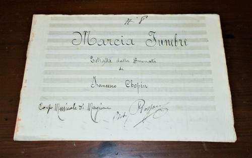 Spartito manoscritto firmato - manoscritto,