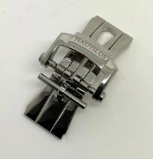Fibbia deployante acciaio inox Patek Philippe Nautilus nuova originale 18 mm