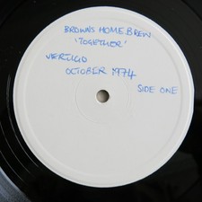 BROWN'S HOME BREW Together UK white label test pressing LP Joe Brown Vertigo