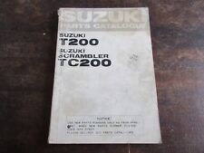 Suzuki T200 TC200 Scrambler 1967 OEM Parts List Catalogue catalogo parti