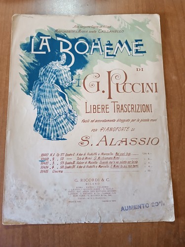 Spartito boheme giacomo - spartito,