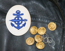 Wehrmacht cappotto di pelle aviazione ufficiale marina da guerra grigio pietra marina sottomarino