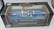 Road Tough  1/18 Chevrolet Bel air 1957 blu BOX DIE CAST Gd16