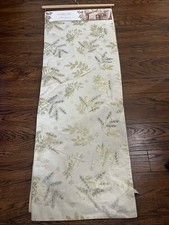 Runner da tavolo shabby chic foglie autunnali pigne perline oro evidenziatore 16” x 90”