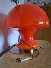 Vendo Lampada A Fungo Arancione Di Vetro Fine Anni 60'