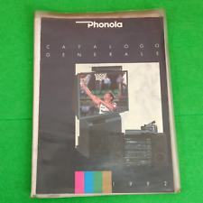 CATALOGO GENERALE PHONOLA 1992 AUDIO VIDEO STEREO TV VINTAGE HIFI CD CASSETTE MC