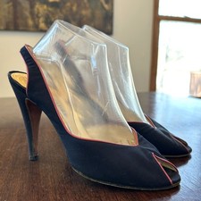 Casadei Vintage Navy Seta