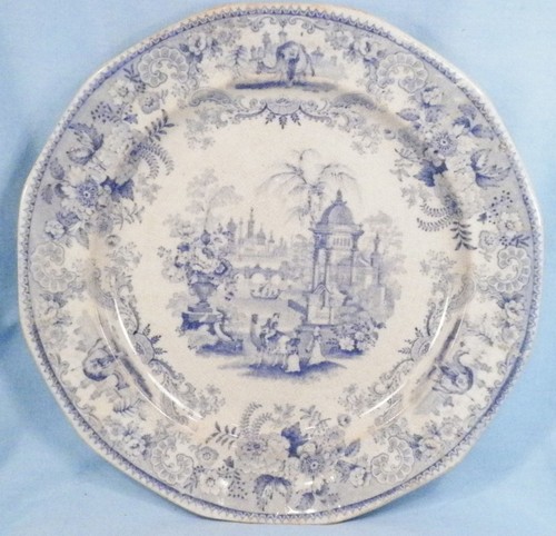 Piatto transferware vedute