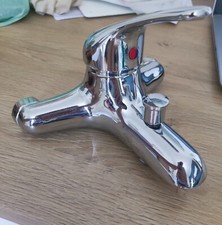 RUBINETTO MISCELATORE PER VASCA DA BAGNO WAL-GOD METALLO CROMATO INNESCO DOCCIA