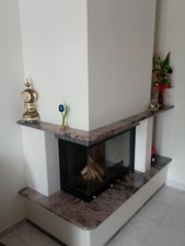 termocamino ad aria completo di kit di ventilazione