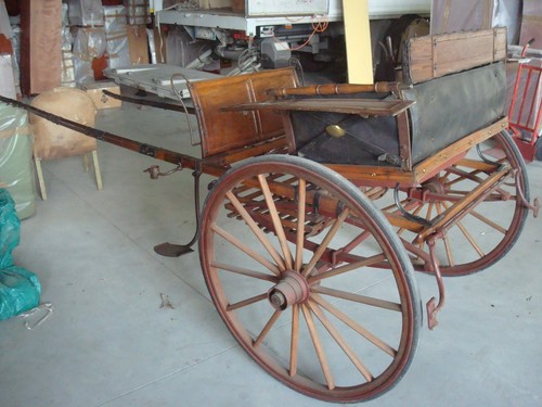 Calesse legno antico ditta - calesse,