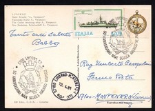 CARTOLINA NAVE SCUOLA A.VESPUCCI CON TIMBRI ANNIVERSARIO V.1981