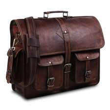 Borsa da uomo 18" in pelle di