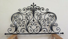 TESTATA DA LETTO 128 cm IN FERRO BATTUTO A CODA PAVONE TESTIERA VINTAGE 19