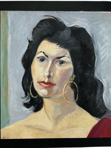 Portrait femme peinture gino - femme,