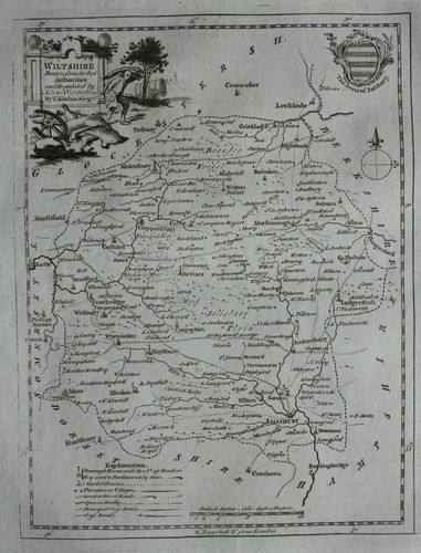Wiltshire antica mappa - wiltshire,