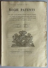 Regno di Sardegna 1817 - Regie Patenti - Mulini di recente costruzione