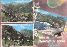 06255) CARTOLINA SALUTI TRAMONTI SOPRA VEDUTE VIAGGIATA PORDENONE
